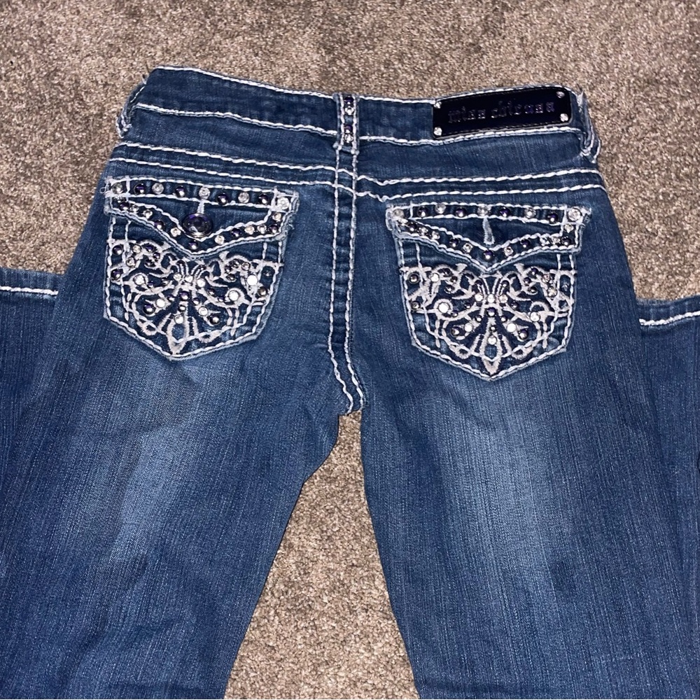 y2k lowrise bedazzled jeans